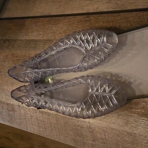 los angeles apparel clear jellies!